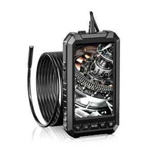 5Inch IPS Monitor Automotive Inspection HD Camera Borescope Video Industrial Probe Endoscope With Hard Cable