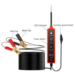 6-24V Automotive Circuit Tester with Voltage Probe and Diagnostic Scanner