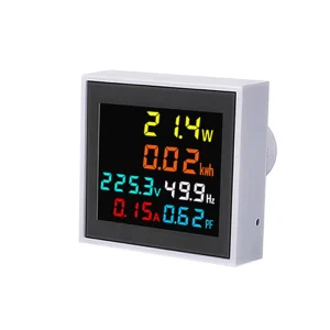 6 In1 Intelligent Power Monitor Mini Electronic Watt Hour Meter Voltage Current Power Display Frequency Meter