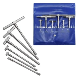 6-Piece Telescoping Two-Point Internal Gauge Set 5/16 to 6 Inches