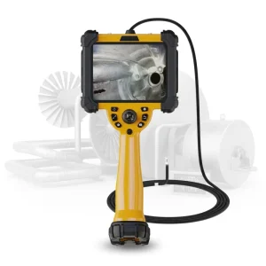 6″ Touch Screen Smart Industrial Video Endoscope Snake Eye Camera for Engine NDT Gas Turbine Blade Inspection with Analog Ruler