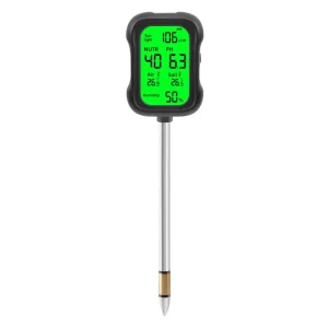 6 in 1 Digital Soil Tester with LCD Display PH Moisture Light Fertility Temperature Meter for Garden Farm Lawn