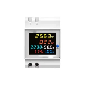 6 in 1 Din Rail AC Monitor Digital Energy Meter AC 40 300V 100A Voltage Current Power Factor Active kWh Electric Meter