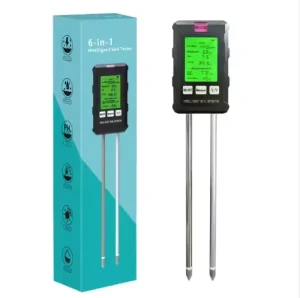 6 in 1 Intelligent Soil Tester Fertility PH Moisture Tmep Sunlight Humidity Soil Meter for Agriculture Garden Farmer
