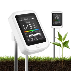 6 in 1 Rechargeable Digital Ph Meter Soil Tester Indoor Outdoor LCD Display for Test Kit Environmental Soil Moisture for Plants