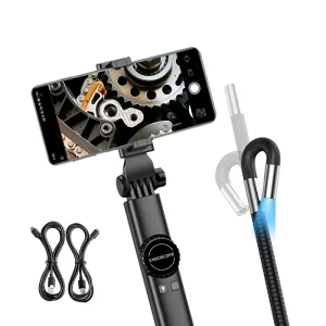 6.4MM Type-C Professional Inspection Camera IP67 Waterproof 200MP 88FOV 8 LEDs Adjustable USB Android Flexible Endoscope