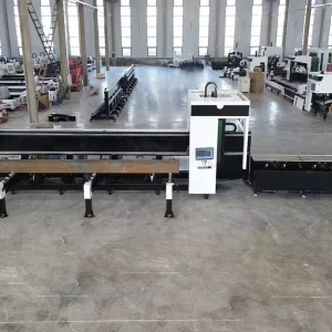 6000W High Dynamics Side Mounted Laser Tube Cutting Machine Two Chucks 14-360mm Clamping for Thick Wall Pipe