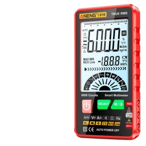 616 Mini Portable Multimeter Large Screen Backlight Digital Intelligent 0.01% Accuracy 600V AC DC 10A Current Test Tool