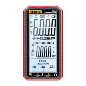 620A Large-Display Digital Multimeter with Voltage and Capacitance Testing and Burn-Proof Protection