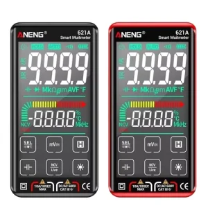 621A Digital Multimeter with 9999 Counts True RMS Auto Range LCD Display for DC AC 10A Meter