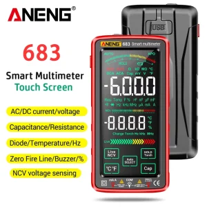 683 Smart Multimeter 6000 Count with Touch Test, Rechargeable, AC/DC Voltage and Current