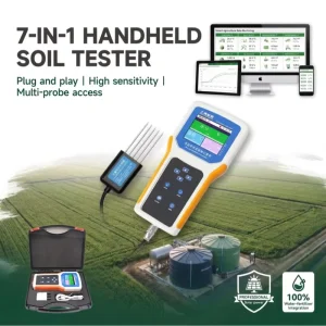7 in 1 Handheld Soil Test Kit NPK Sensor pH EC De Suelo Moisture Tester Data Logger 5000mAh Battery for Smart Greenhouse Orchard