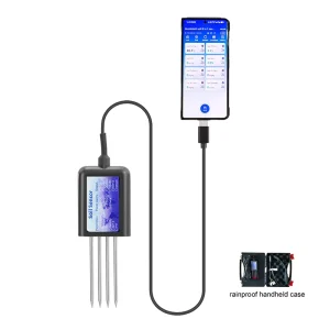 7 in 1 USB Soil Sensor Analyzer with EC pH NPK Nutrient Meter Android Compatible Customizable OEM Plastic Soil Tester