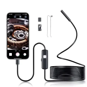 7.0MM Type C Endoscope Camera IP67 Waterproof 6 LEDs Adjustable USB Android Flexible Inspection Borescope Cloud Storage Phone PC