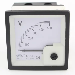 72*72 Three Phase Analog Panel Voltmeter AC 0-500V 50/60Hz Voltage Meter 2500A Max Current 1.5 Accuracy Class