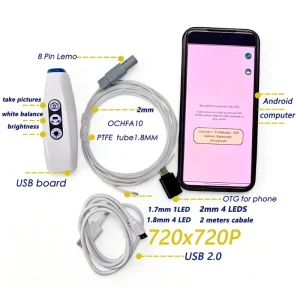 720×720 Resolution OCHFA10 Camera Module with 2.5 Meters Cable Ultra-miniature Sensor for Medical and Industrial Inspection