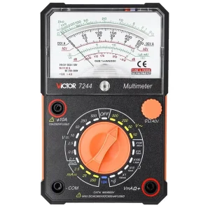 7244 Analog Digital Dual Display Multimeter AC/DC 500V 10A Resistance Diode Tester 0.5% + 3 Accuracy