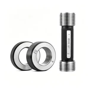 7H8H High Accuracy 0.001 GCr15 Steel Thread Plug Gauge Set Double Headed Measuring Tool Inner Outer Diameter Spot Hole 1