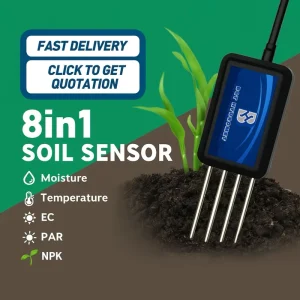 8 in 1 Intelligent Soil Tester Fertility PH Moisture Tmep Sunlight Humidity Meter Agriculture Garden Farmer Soil Moisture Sensor