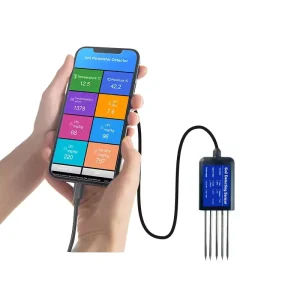8 in 1 Soil Moisture Meter RS485 pH Moisture Temp EC Salinity NPK Soil Meter for Agriculture Plant Agro Factory