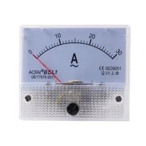 85L1 30A Analog Power Meter AC DC Ampere Frequency Voltage 5V Input Single Phase Class 2.5 220V Supply OEM Generator Motor