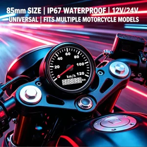 85mm Waterproof IP67 12V/24V Digital Speedometer with Odometer for Car Truck Motorcycle