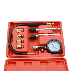 8PCS Auto Tool Kit Air Compression Gauge Cylinder Pressure Test Kit for Petrol Gas Engines