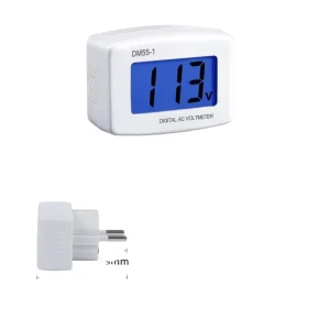 AC 110V 220V Digital Voltmeter LCD Display EU US Plug Volt Meter Socket Wall Flat Voltage Testing DIY Electric Frequency