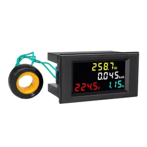 AC 40.0-300.0V/200.0-450.0V 45000W AC100A LCD Digital Voltmeter Ammeter Wattmeter Voltage Current Single Phase Energy Meter