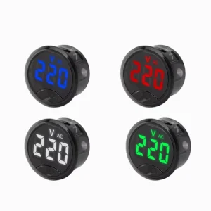 AC 50-265V LED Digital Voltmeter Voltage Meter Volt Instrument Tool 2 Wires Red Green Blue White Display 110V 220V DIY