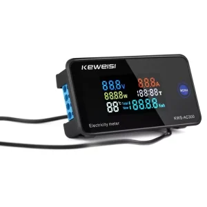AC 50~300V 100A Digital Electricity Meter Voltmeter Ammeter With CT Power Current Voltage Temperature Measurement