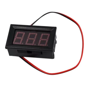 AC 70 500V 0.56″ LED Digital Voltmeter Voltage Meter Volt Instrument Tool 2 Wires Red Display 110V 220V DIY