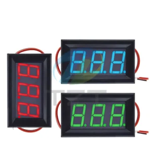 AC 70 500V 0.56 inch LED Digital Voltmeter Voltage Meter Volt Instrument Tool 2 Wires Red Green Blue Display 110V 220V DIY