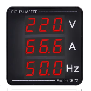 AC Ammeter Voltmeter Three Display Current Voltage Frequency Meter AC50 500V AC0 120A 10 99.9Hz