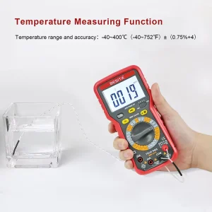 AC DC Ammeter Digital Multimeter Volt Ohm Tester Meter Multimetro With Protective Case