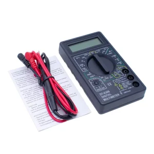 AC DC Ammeter Voltmeter Ohm Electrical Tester Meter battery powered Digital Multimeter DT 830B with Test Leads
