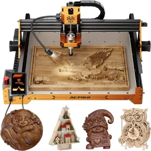ACMER Ascarva 4S Supports Spindle Upgrades 70W to 500W Power CNC Router Milling Machine for Wood Plastic Acrylic MDF Carving