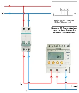 ADL100 EYNK Single Phase Build in Relay RS485 Control Energy Bill Parameter Monitor Smart Payment Power Meter for Building