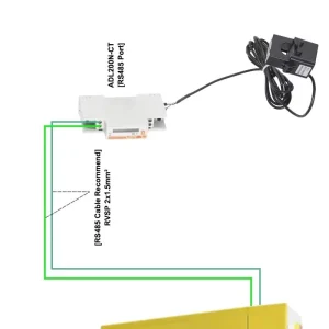 ADL200N-CT/16mm High Refresh Rate 100ms Single Phase Power Meter with Standard 120A CT for Home Solar