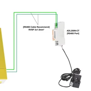 ADL200N-CT/D16 Max 120A Single Phase Electric 100ms Response Time Modbus-RTU Energy Meter with CT Clamping Installation