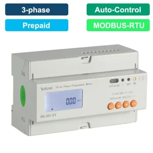 ADL300 EY Din Rail 35mm Installation Three Phase Prepaid Energy Meter Local Cloud Solution RS485 Modbus RTU WiFi 4G
