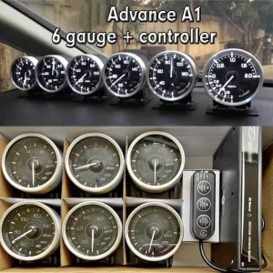 ADVANCE A1 Gauge 6Link OBD Meter Controller Water Temp Voltage Turbine boost Oil Temperature Oil Pressure Tachometer Rpm ZD