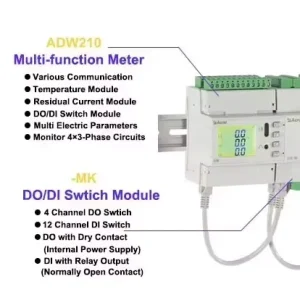 ADW210-D16-4S 100A 4*3phase CT LCD Board Display 2nd-31st Harmonic Power Demand Energy Meter with Modbus RTU RS485