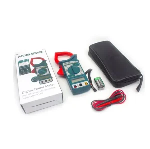 AKKOSTAR DM6266 Digital Clamp Meter Multifunction Display Multimeter AC 200 1000V DC 750 1000V Dark Green Handheld Measuring