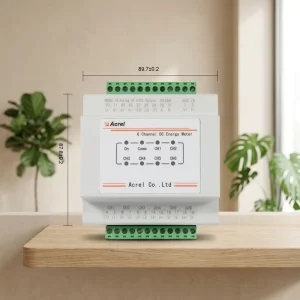 AMC16 DETT Multi Channel DC Energy Meter for Telecommunication Power Systems DIN Rail Mount RS485 MODBUS RTU Class 1.0