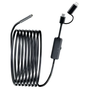AN112 IP68 8 LEDS 8mm Industrial Scope Plug and Play Endoscope Inspection Camera for IOS and Android System