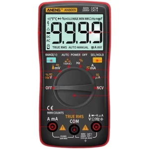 AN8009 High Precision Anti Short Circuit Digital Universal Multimeter Premium Electronic Multimeters