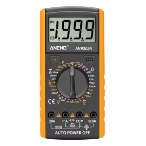AN9205A LCD Digital Multimeter Transistor Tester Capacitor Tester Automotive Electrical Capacitance Meter Temp