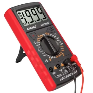 AN9205A+ Red Digital Multimeter AC/DC Voltage Current Resistance Diode Continuity Tester