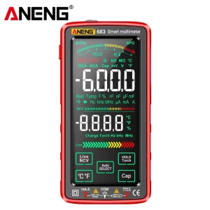 ANENG 683 Touch Smart Multimeter 6000 Counts Rechargeable AC DC Voltage Current Tester True RMS